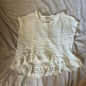 Hollister white swimsuit cover up top